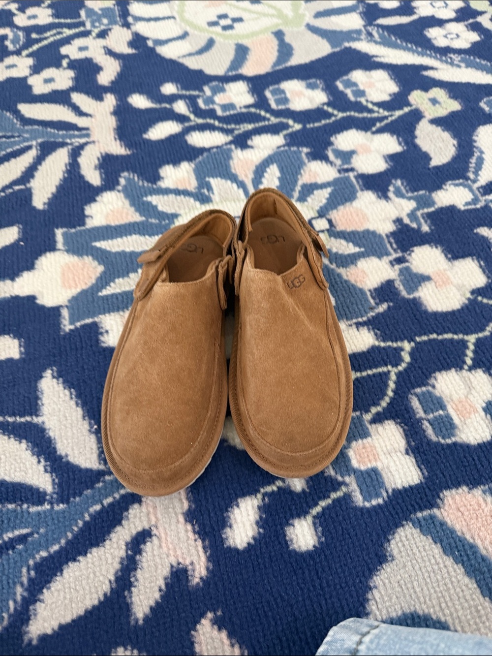 BNWT UGG Kids Chestnut Brown Suede Slip-On Clogs